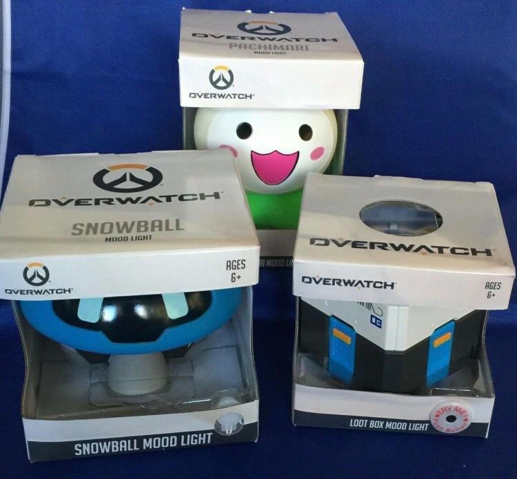NEW! Overwatch SNOWBALL~PACHIMARI~LOOT BOX 3D  Mood Lights SDCC 2018 Exclusives