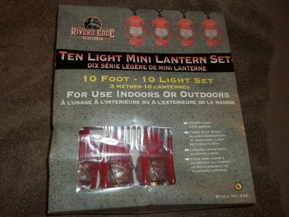 New Rivers Edge Mini Lantern 10 Light Set Indoor Outdoor 10 Ft. Strand