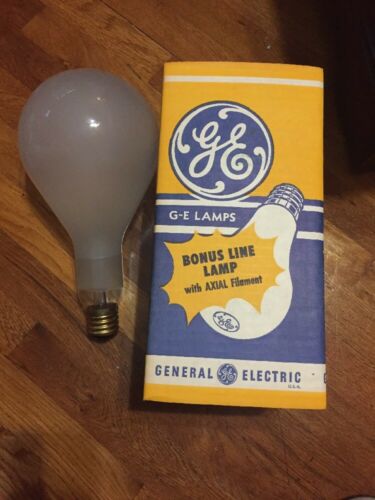 Vintage GE LIGHT BULB 1000 watt  Mogul Base Street Lamp