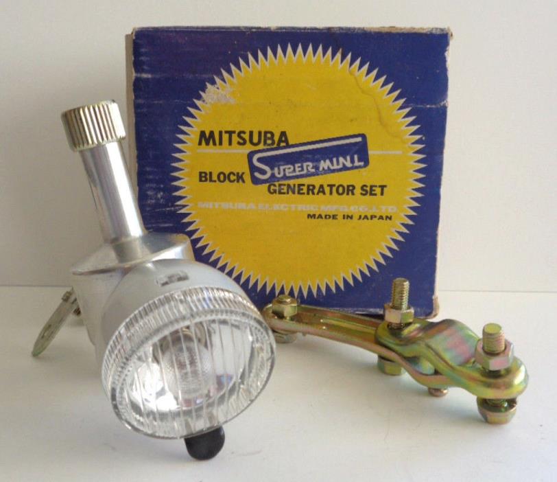 Mitsuba Super Mini Block Generator and Headlamp Set 6V-3W NOS for Vintage Bikes