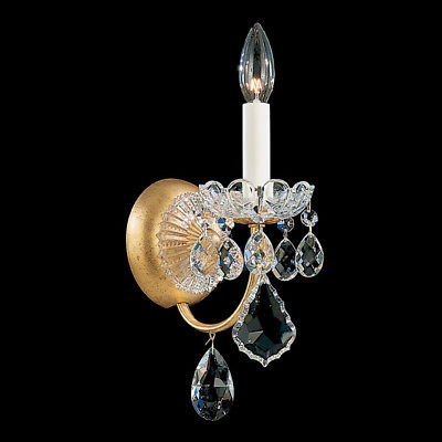 Schonbek New Orleans 1-Light Candle Wall Light Heirloom Gold Strass Golden Teak
