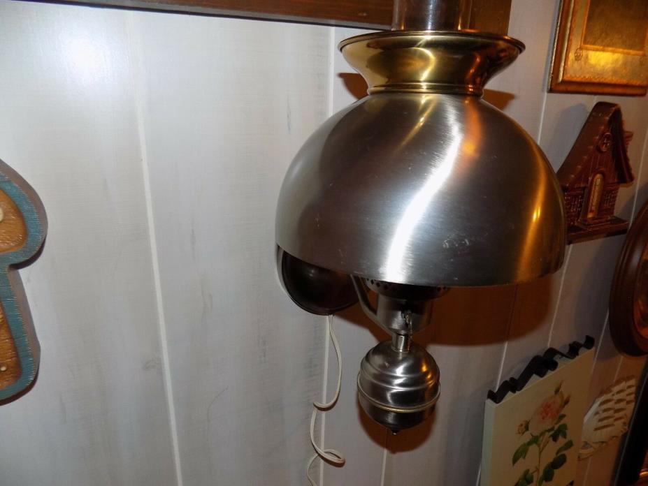 Vintage Wall Sconce Lantern Oil Lamp Style Electric Light w/Chimney