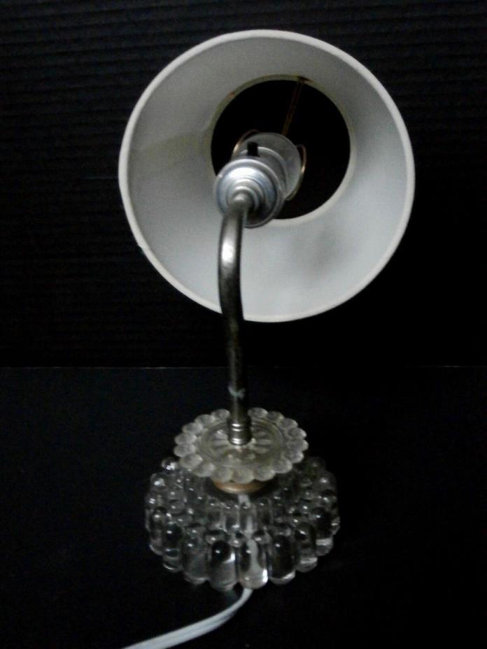 Vintage Clear Depression Glass Wall Lamp Sconce Collectible Working Light
