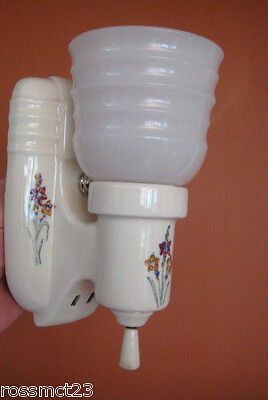 Vintage Lighting pair 1930s Porcelier sconces