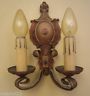 Vintage Lights four antique 1920s polychrome sconces