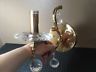 Brass Crystal Wall Sconce Light Lamp Fixture Electric NEW