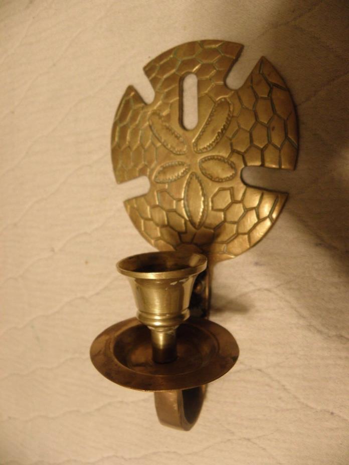 Brass sand dollarwall sconce candle holder