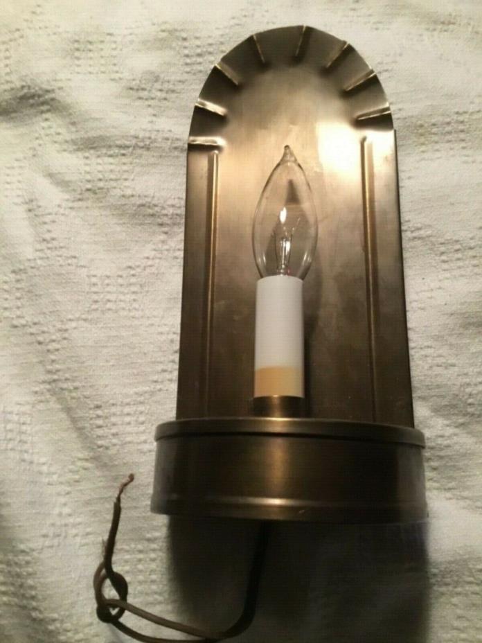 Brass wall sconce electric candle style hall light fixture vintage