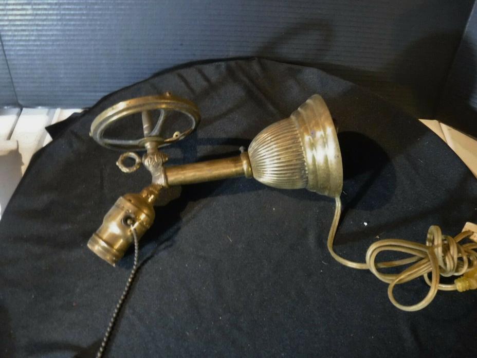 Antique Brass Gas & Electric Sconce Combination Fixture