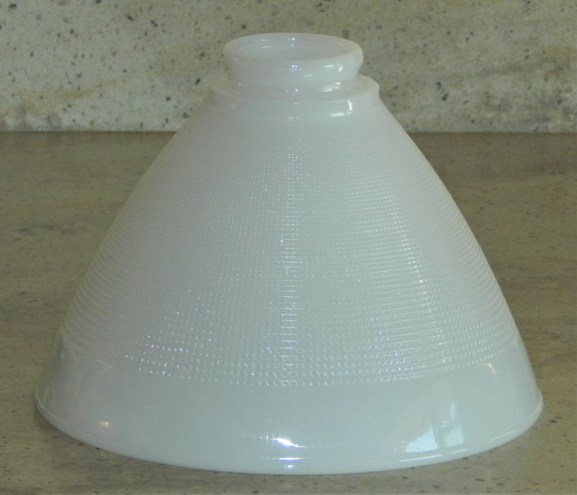 Vintage White Milk Glass Waffle Pattern Torchiere Diffuser Lamp Shade 6 x 8 Cone
