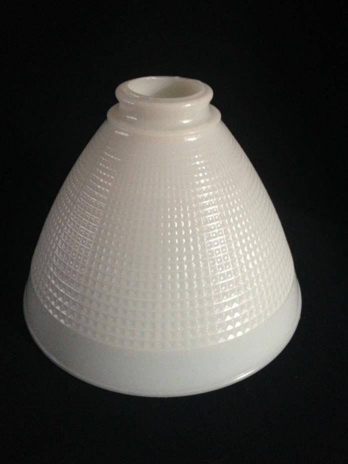 Vtg White Milk Glass Torchiere Lamp Shade 5.75