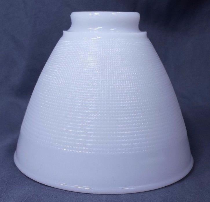 Vintage Milk Glass Globe School Lamp Textured Fits 2