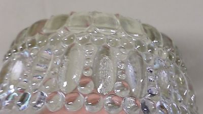 903M Vtg Antique Ornate Clear Glass Ceiling Fixture Shade 6 1/2