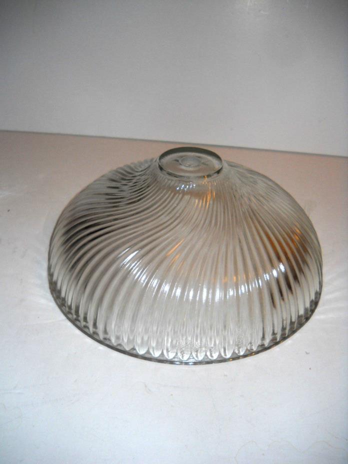 Vintage 8 1/2'' Clear Swirl Glass Ceiling Light Lamp Shade Deco Cover