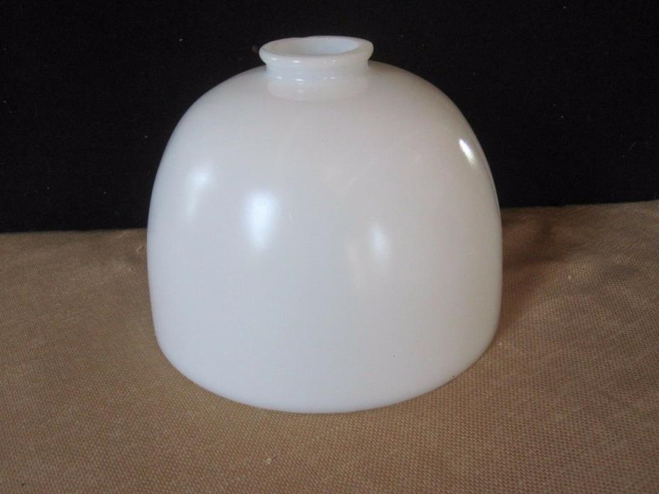 ANTIQUE VINTAGE WHITE MILK GLASS LAMP SHADE LAMP PART LENSE 8 X 5 3/4