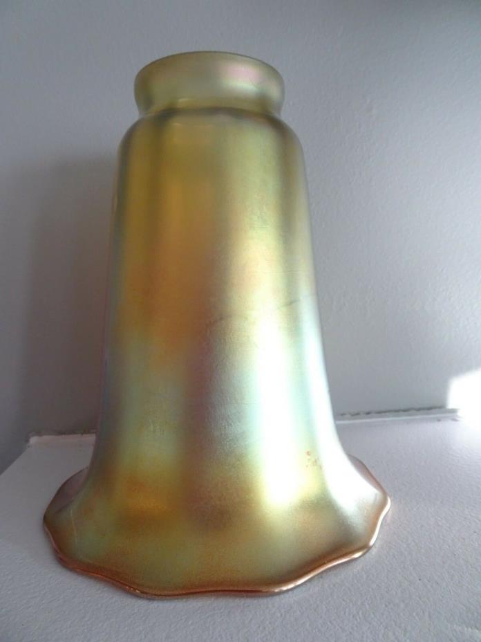Vintage Golden AURENE Iridescent Lily LAMP SHADE Replacement 5.5