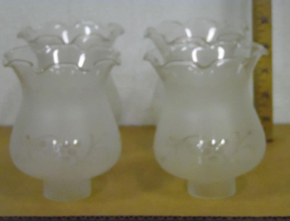 Light Bulb Covers Shades Globes Candles  Glass  Vintage Set Of 4