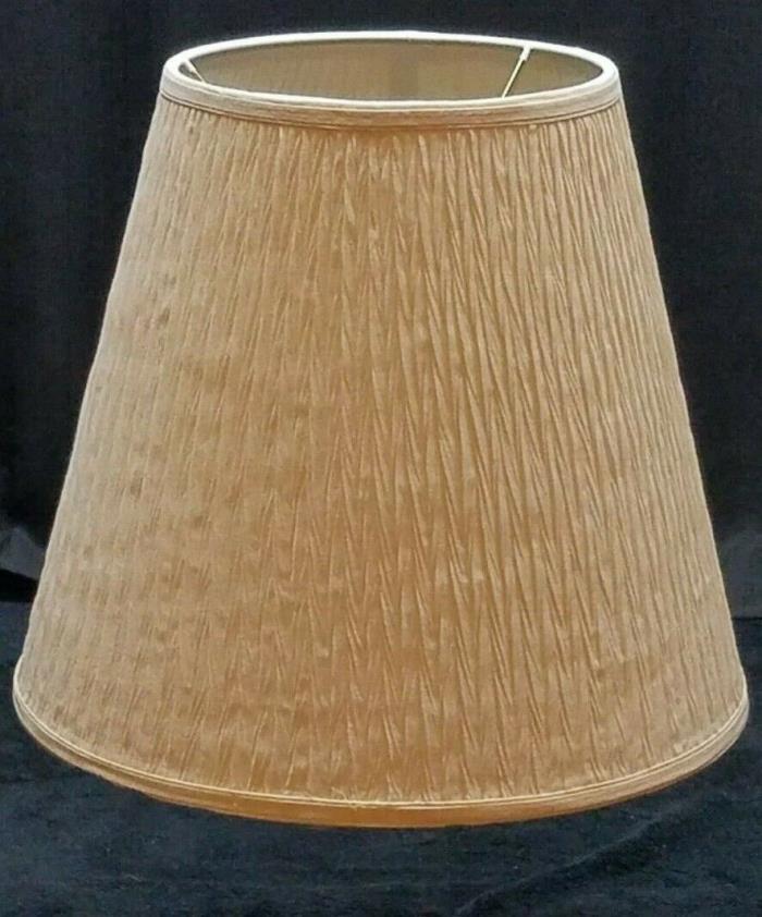 Vintage Mid Century Modern Pleated Lamp Light Shade Cream 14