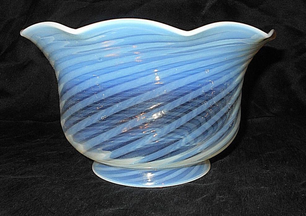 ANT. OPALESCENT SWIRL OIL/ELECTRIC LAMP/LIGHT SHADE 4