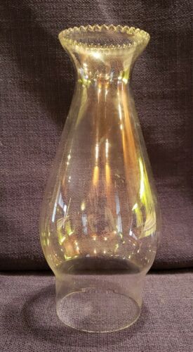Vintage Empire Mini-Crimp Top Glass Oil/Kerosene Lamp Chimney 8 13/16