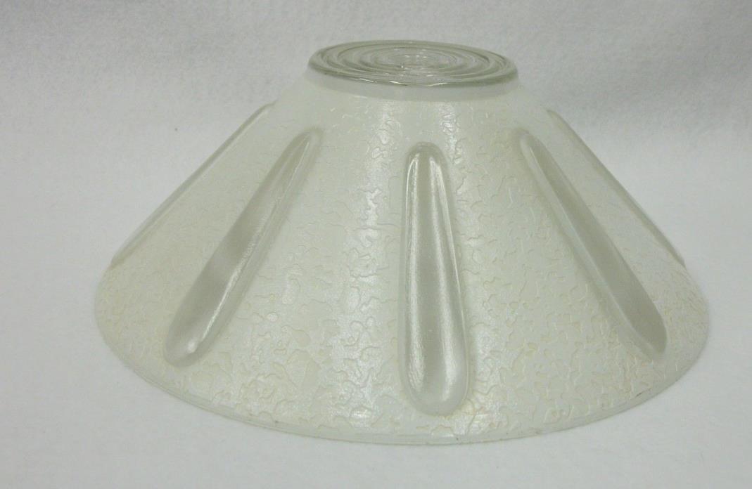Vintage Glass Ceiling Light Cover Textured with Clear Glass Windows