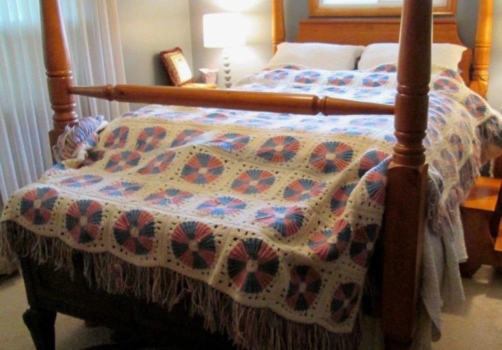 Vintage Crotchet Bedspread Afghan 106