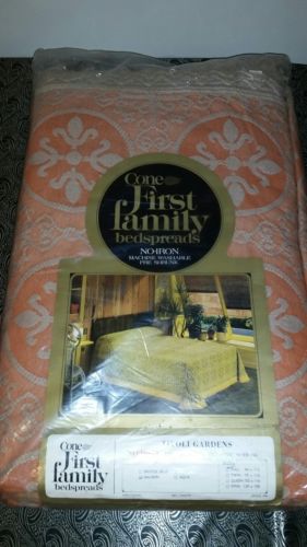 Vtg Cone Mills NY Thick 100% Cotton Woven  Coverlet Bed Spread NEW IN PACKAGE