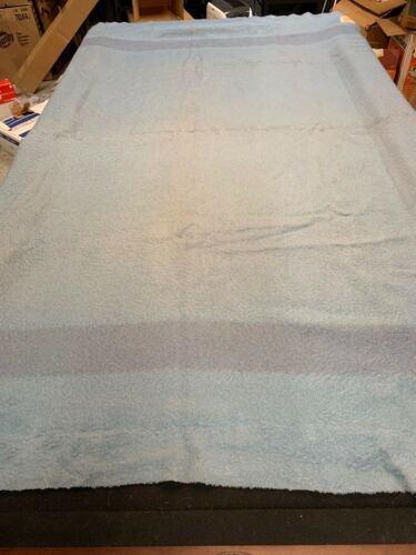 Hudson Bay blue blankets England, 100% wool Queen Two Tone Blanket 90 X 66 Inch