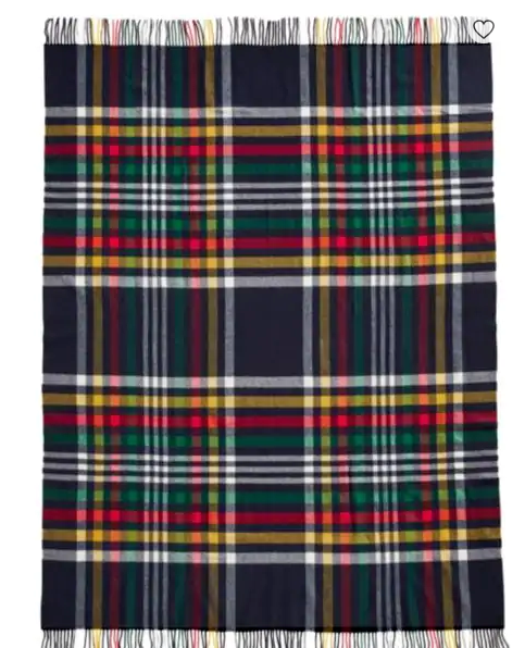 Hudson Bay Company Canada Scottish Tartan Throw blanket Lambswool Scotland RARE