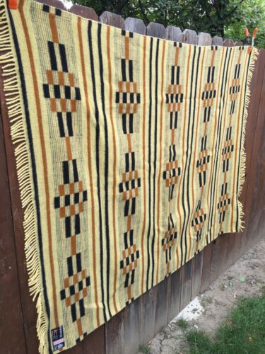 Manatnga Virgin Wool Blanket Used 70”X 54”
