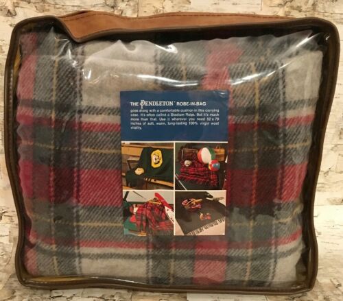 NEW*Pendleton Highland Motor Robe 52x70 Wool Blanket Robe in a Bag Plaid VINTAGE