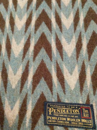Modern Arrow Pendleton Fringed Wool Blanket 54