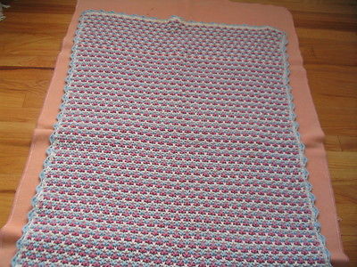Blanket boys or girls 30 x 44 inches Crochet Vintage New