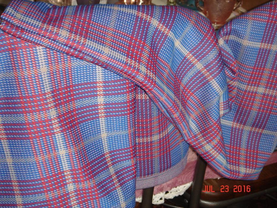VTG MID CENTURY FOLK ARTS & CRAFTS BACHELOR PAD MENS BLANKET THROW COVER SET 3pc