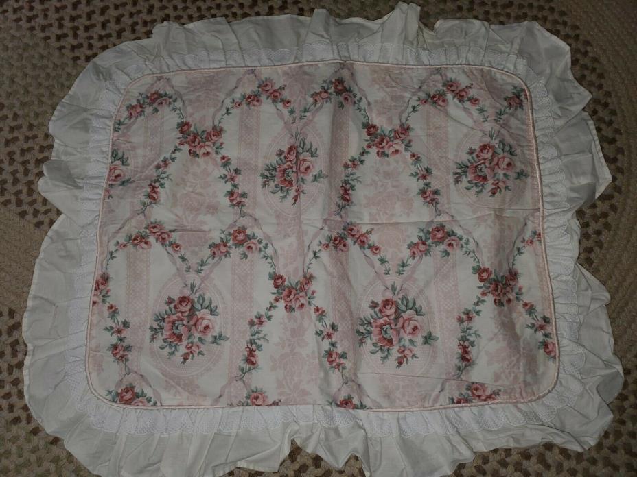 Jessica McClintock Young at Heart VICTORIAN DREAMER PILLOW SHAM pink roses