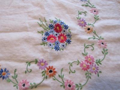 VINTAGE  EMBROIDERED TABLECLOTH.CROCHET EDGE.31