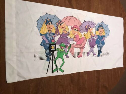 The Muppets Miss Piggy Kermit The Frog Camera Vintage King Size Pillowcase Flaw