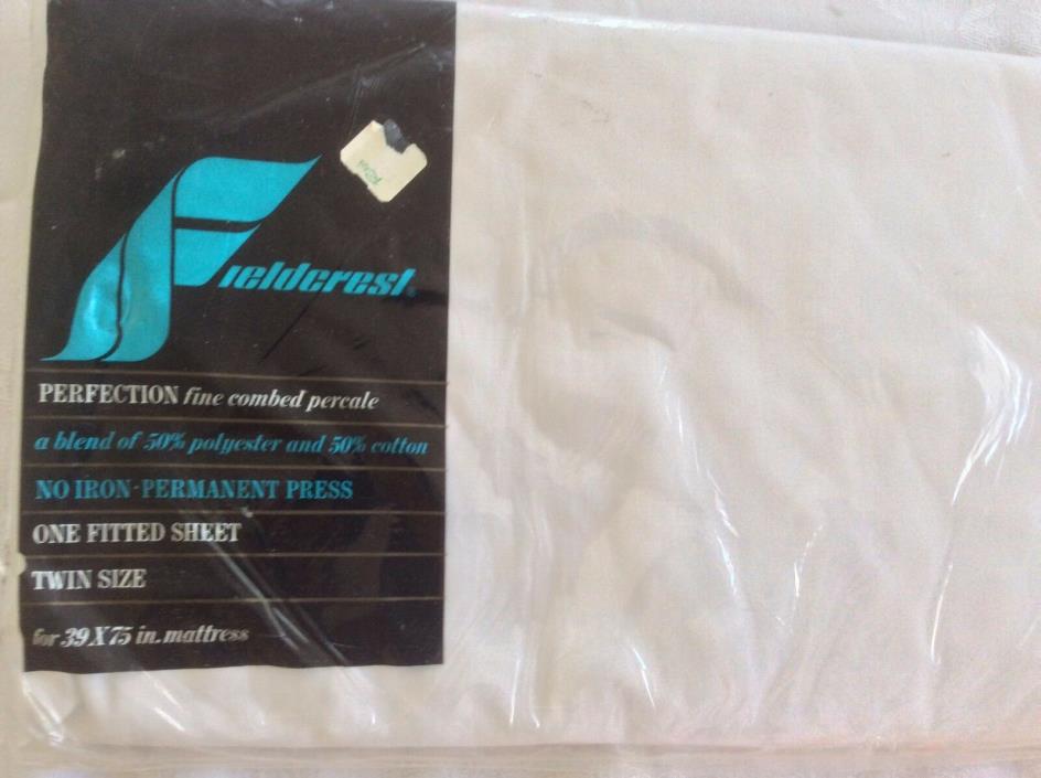 Fieldcrest Twin Fitted Sheet combed cotton  and Polyester Percale