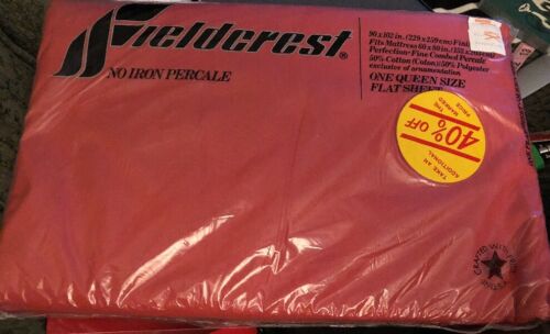 Vintage Fieldcrest Percale Queen Flat Sheet NOS Sealed