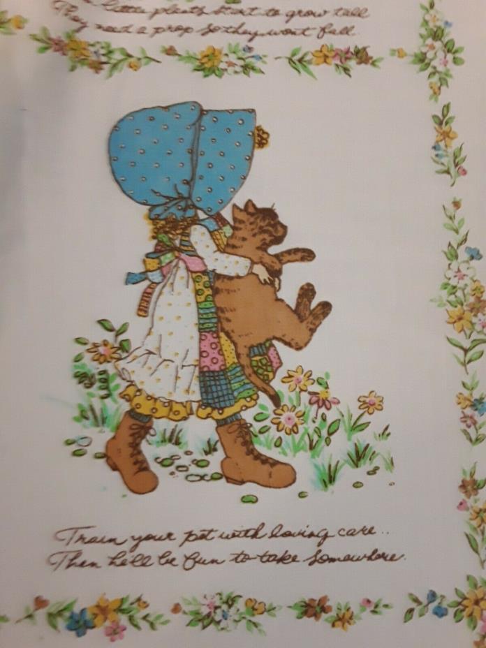 Vintage Twin fitted Sheet American Greetings Corp Holly Hobbie 1976