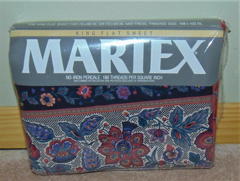 Vtg Martex King Avignon French Country Flat Sheet New In Package 2 Available