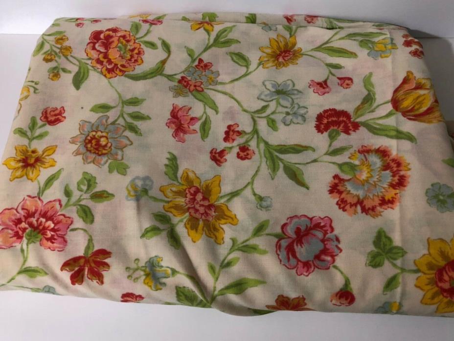 Vintage Pequot Floral Full/Double Flat Sheet