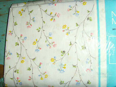 Nip new vintage Caroline floral sheet full flat spring garden jc penney blend