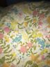 Vintage Multi Floral Butterflies Full Flat Double Bed Sheet Linens Craft Fabric
