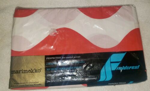 Vintage Marimekko Fieldcrest Double Flat 50/50 Sheet Pattern Brook - NIP  GROOVY