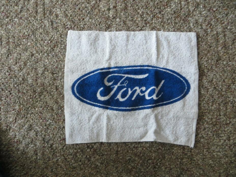OFFICIAL FORD  AUTO CAR TRUCK SUV MFG CO OVAL ADVERTISING TOWEL