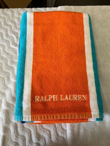 Vintage Ralph Lauren Polo Multicolored 100% Cotton Beach Towel