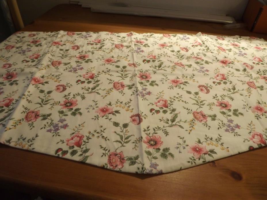 PINK  & PURPLE FLORAL VALANCE lined 40Wx21