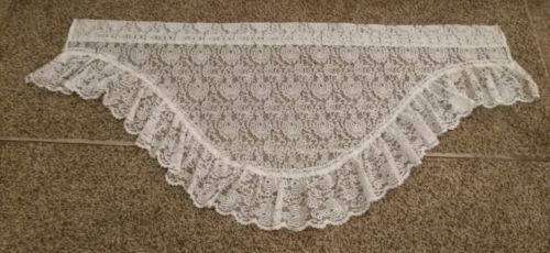 Sears White Ruffled Lace Window Valance 58