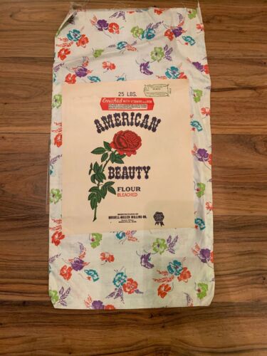 Vintage American Beauty Flour Sack 25lb